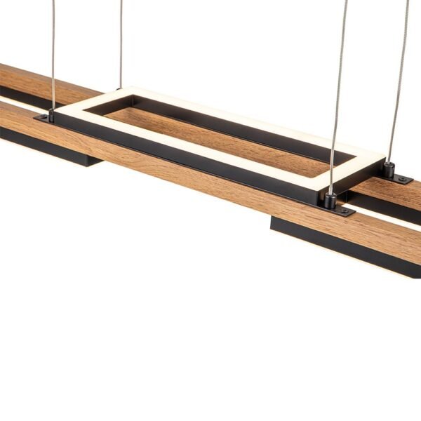 Wooden LED Linear Island Chandelier - Image 12