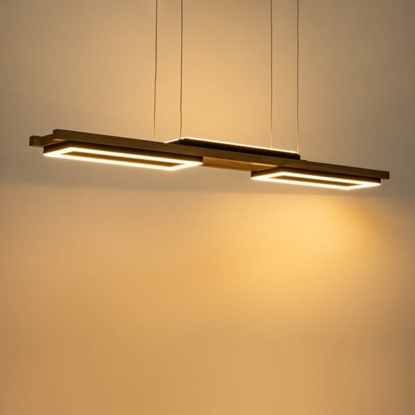 Wooden LED Linear Island Chandelier - Image 15