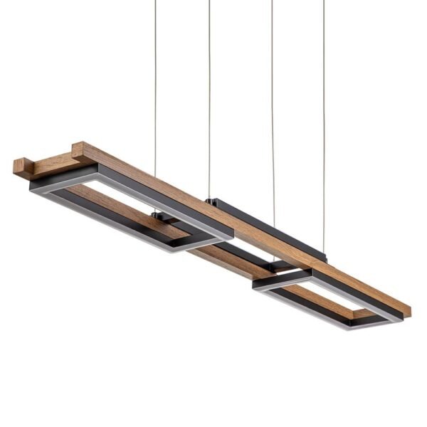 Wooden LED Linear Island Chandelier - Image 6