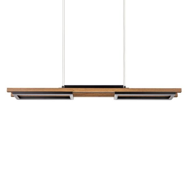 Wooden LED Linear Island Chandelier - Image 5