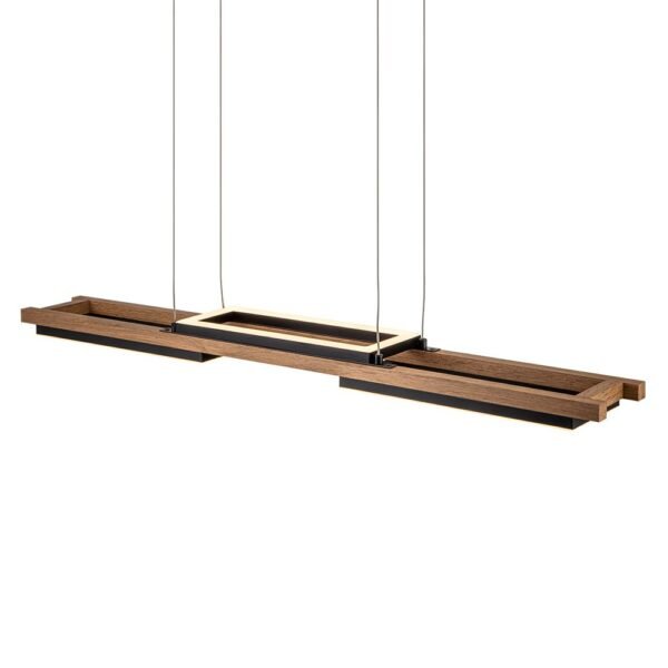 Wooden LED Linear Island Chandelier - Image 7